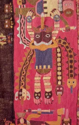 Wollfigur eines Gottes, Paracas-Kultur (Textil)